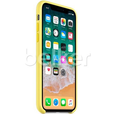 Силиконовый чехол для iPhone X Apple Silicone Case Жёлтый смотреть фото | belker.com.ua