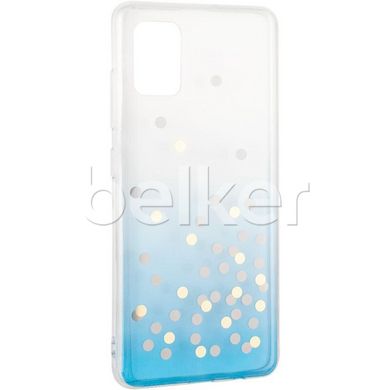 Силиконовый чехол для Samsung Galaxy A21s A217 Crystal Shine Case с блестками Синий смотреть фото | belker.com.ua