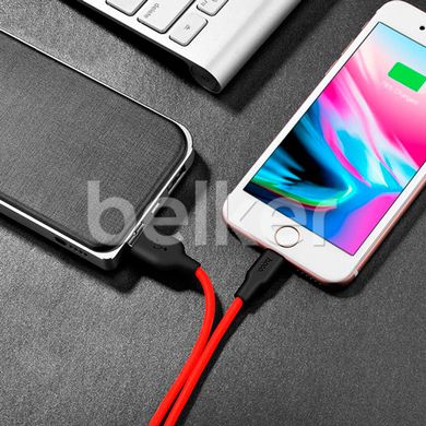 Силиконовый кабель для iPhone USB - Lightning Hoco X21 Plus 2 метра Белый