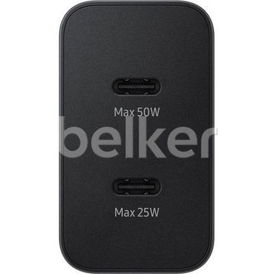 Зарядное устройство Samsung 50W Power Adapter + кабель Type-C to Type-C (EP-T5020XBEGEU) Черное