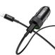 Автомобильное зарядное устройство Hoco Z32B + кабель USB-C на Lightning Черный в магазине belker.com.ua