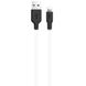 Силиконовый кабель для iPhone USB - Lightning Hoco X21 Plus 2 метра Белый в магазине belker.com.ua