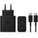 Зарядное устройство Samsung 50W Power Adapter + кабель Type-C to Type-C (EP-T5020XBEGEU) Черный в магазине belker.com.ua