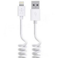 Кабель Apple lightning USB для iPhone iPad Belkin витой Белый