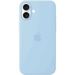 Чехол для iPhone 16 Plus Silicone Case (replica) Голубой