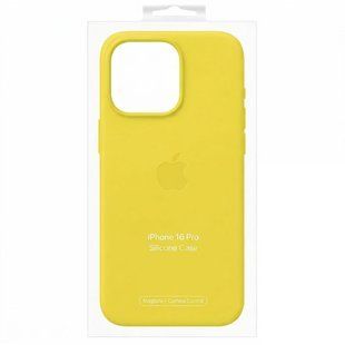 Чехол для iPhone 16 Pro Silicone Case with MagSafe (AAA) Желтый