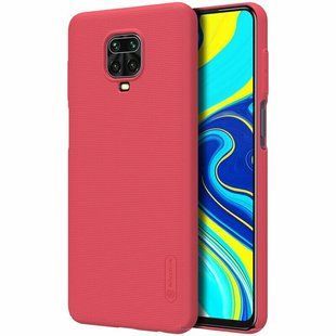 Чехол для Xiaomi Redmi Note 9s Nillkin Frosted shield Красный смотреть фото | belker.com.ua