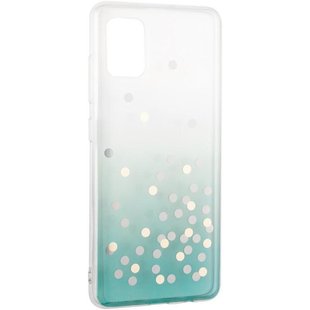 Силиконовый чехол для Samsung Galaxy A21s A217 Crystal Shine Case с блестками Бирюзовый смотреть фото | belker.com.ua