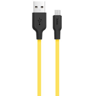 Силиконовый кабель micro USB Hoco X21 Желтый