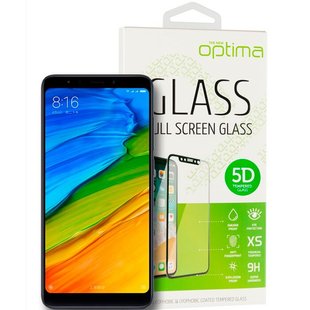 Защитное стекло для Xiaomi Redmi 5 5D Optima Full cover Черный смотреть фото | belker.com.ua