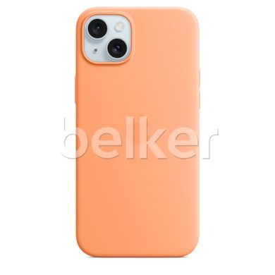 Чехол Apple Silicone Case MagSafe для iPhone 15 Plus Оранжевый