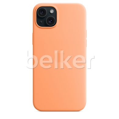 Чехол Apple Silicone Case MagSafe для iPhone 15 Plus Оранжевый