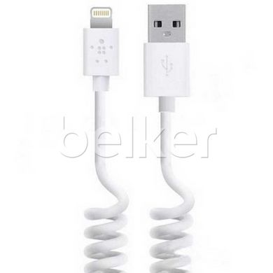 Кабель Apple lightning USB для iPhone iPad Belkin витой Белый
