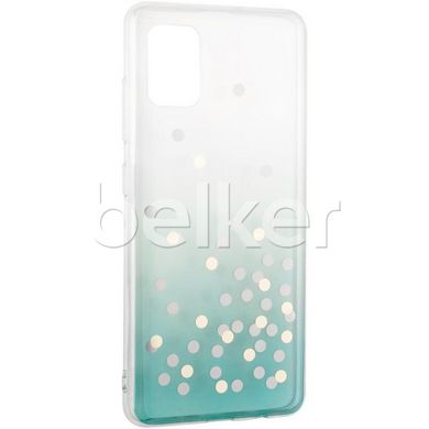 Силиконовый чехол для Samsung Galaxy A21s A217 Crystal Shine Case с блестками Бирюзовый смотреть фото | belker.com.ua