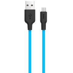 Силиконовый кабель micro USB Hoco X21 Голубой
