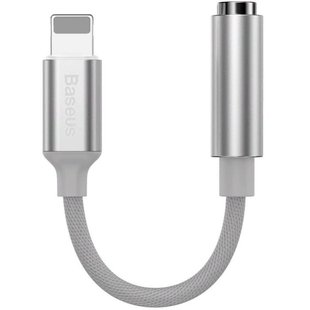 Переходник для наушников iPhone Baseus Lightning Male to 3.5mm Female (CALL3-01) Белый