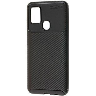 Противоударный чехол для Samsung Galaxy A21s A217 Ultimate carbon case Черный смотреть фото | belker.com.ua