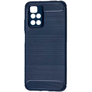 Противоударный чехол для Xiaomi Redmi 10 iPaky Carbon case Темно-синий смотреть фото | belker.com.ua