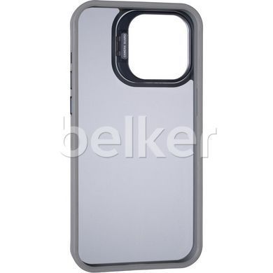 Чехол для iPhone 15 Pro Max Gelius Elegant Bumper Case Camera stand Серый смотреть фото | belker.com.ua