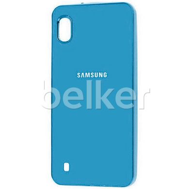 Чехол для Samsung Galaxy A10 2019 (A105) Soft glass case Голубой смотреть фото | belker.com.ua