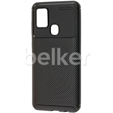 Противоударный чехол для Samsung Galaxy A21s A217 Ultimate carbon case Черный смотреть фото | belker.com.ua