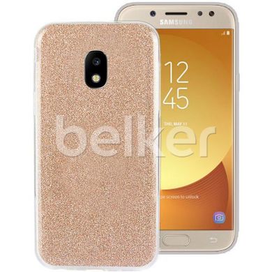 Силиконовый чехол для Samsung Galaxy J3 2017 (J330) Remax Glitter Золотой смотреть фото | belker.com.ua