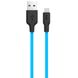 Силиконовый кабель micro USB Hoco X21 Голубой в магазине belker.com.ua