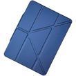 Чехол iPad Air 13 2024 12.9 дюймов Logfer Origami Smart New Pencil Groove Синий