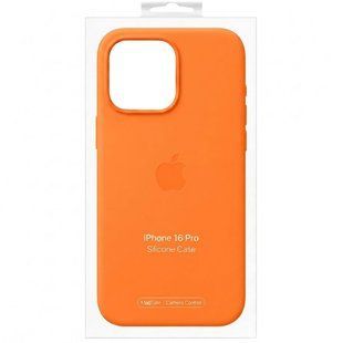 Чехол для iPhone 16 Pro Silicone Case with MagSafe (AAA) Оранжевый