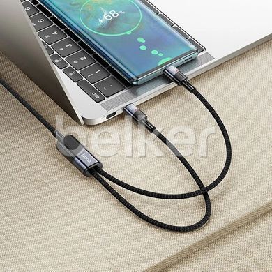 Кабель Hoco U139 Type-C на Type-C + Type-C 100W 1.2 метра Черный