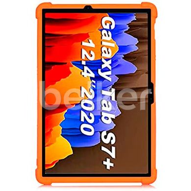 Противоударный чехол для Samsung Galaxy Tab S7 FE T733 Silicone armor Оранжевый