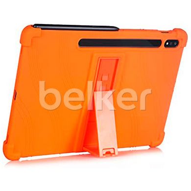 Противоударный чехол для Samsung Galaxy Tab S7 FE T733 Silicone armor Оранжевый