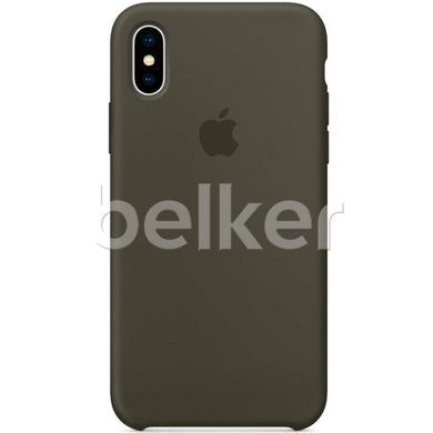 Силиконовый чехол для iPhone X Apple Silicone Case Оливковый смотреть фото | belker.com.ua