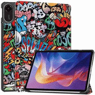 Чехол для Xiaomi Redmi Pad 2 Moko кожаный Граффити