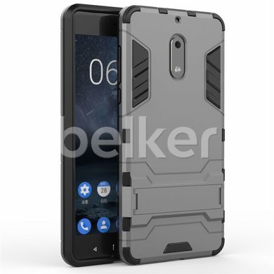 Противоударный чехол для Nokia 6 Honor Hard Defence Тёмно-серый смотреть фото | belker.com.ua