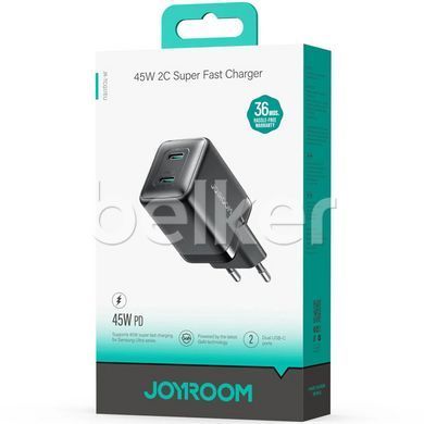 Зарядное устройство Joyroom Dual-Port C+C 45w JR-TCG17 Черное