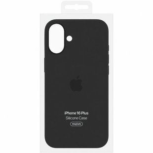 Чехол для iPhone 16 Plus Silicone Case with MagSafe (AAA) Черный