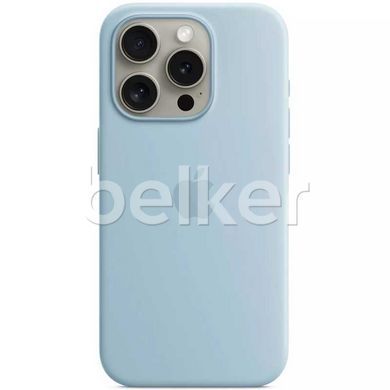 Чехол для iPhone 16 Pro Silicone Case (replica) Голубой