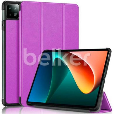 Чехол для Xiaomi Mi Pad 6 Moko кожаный Фиолетовый
