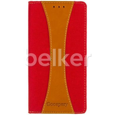 Чехол книжка для Samsung Galaxy J7 2015 J700 Goospery Canvas Красный смотреть фото | belker.com.ua