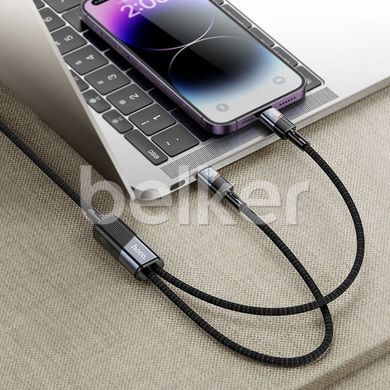 Кабель Hoco U139 Type-C на Type-C + Lightning 100W 1.2 метра Черный
