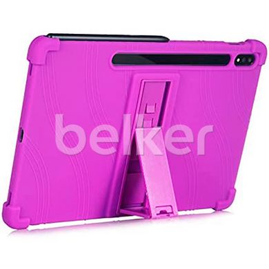 Противоударный чехол для Samsung Galaxy Tab S7 FE T733 Silicone armor Фиолетовый