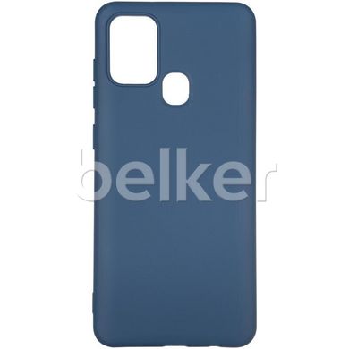 Силиконовый чехол для Samsung Galaxy A21s A217 Hoco Soft Silicone case Синий смотреть фото | belker.com.ua