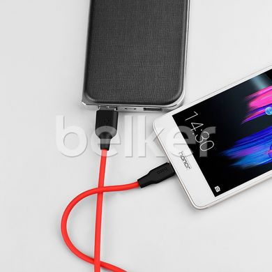 Силиконовый кабель micro USB Hoco X21 Красный