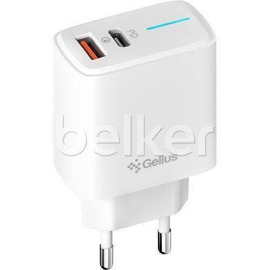 Зарядное устройство Gelius Radiance GP-HC058 25 W с кабелем Type-C to Lightning Белое
