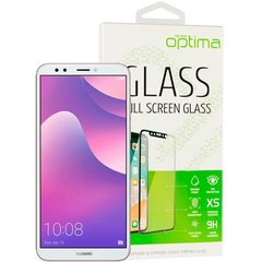 Защитное стекло Huawei Y7 Prime 2018 Optima 3D Full cover Белый смотреть фото | belker.com.ua