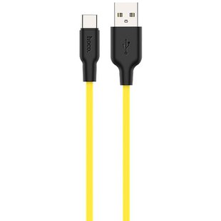 Силиконовый кабель USB Type-C Hoco X21 Желтый