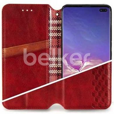 Чехол книжка для Samsung Galaxy M33 (M336) Getman case Cubic Красный