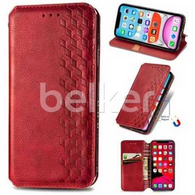 Чехол книжка для Samsung Galaxy M33 (M336) Getman case Cubic Красный