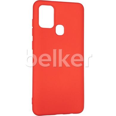Силиконовый чехол для Samsung Galaxy A21s A217 Hoco Soft Silicone case Красный смотреть фото | belker.com.ua